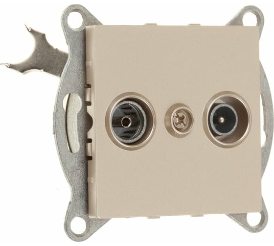 Механизм розетки GUSI ELECTRIC Ugra TV+ SAT, оконечной, СУ, шампань С11TS1-027