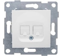 Механизм комбинированной розетки GUSI ELECTRIC Ugra RJ45, RJ12, СУ, белый С11КТ-001