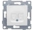Механизм комбинированной розетки GUSI ELECTRIC Ugra RJ45, RJ12, СУ, белый С11КТ-001 1