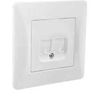 Комбинированная розетка GUSI ELECTRIC Bravo RJ45, RJ12, СУ, белый С10КT-001-СБ