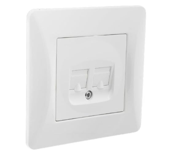 Комбинированная розетка GUSI ELECTRIC Bravo RJ45, RJ12, СУ, белый С10КT-001-СБ