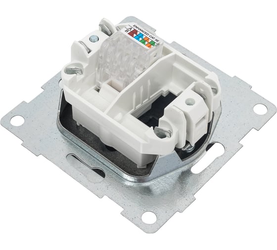 Механизм компьютерной розетки GUSI ELECTRIC Ugra RJ45, одинарной, СУ, графит С11К1-010