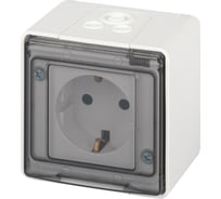Розетка ЭРА Эксперт 11250101 2PE IP55, 16A, 250В, ОУ, белый Б0063294