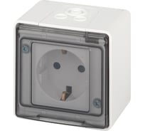 Розетка ЭРА Эксперт 11250201 2PE IP55, шторки, 16A, 250В, ОУ, белый Б0063280