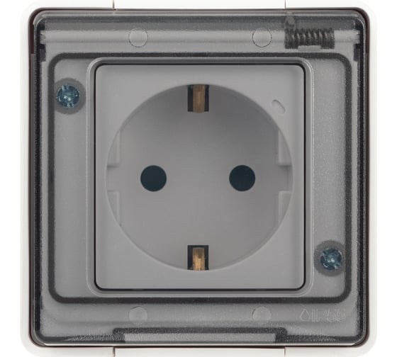 Розетка ЭРА Эксперт 11250201 2PE IP55, шторки, 16A, 250В, ОУ, белый Б0063280