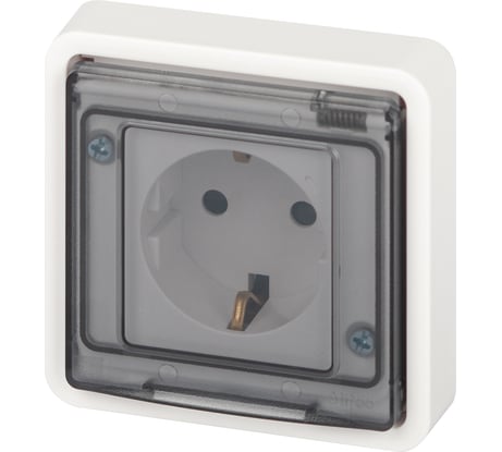Розетка ЭРА Эксперт 11252101 2PE IP55, 16A, 250В, СУ, белый Б0063259