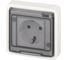 Розетка ЭРА Эксперт 11252101 2PE IP55, 16A, 250В, СУ, белый Б0063259 1