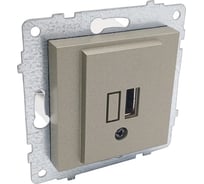 Механизм розетки Ovivo USB 5V-2A (1 порт), антрацит 600-000313-245