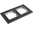 Рамка 2-местная Ovivo PRIME ELEMENTS ALUMINIUM, черный/серебро 403-500020-226 2