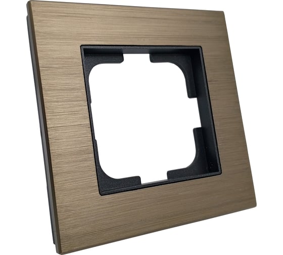 Рамка 1-местная Ovivo PRIME ELEMENTS ALUMINIUM, бронза/черный 403-510017-096 1