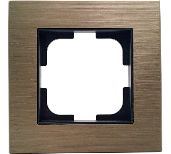 Рамка 1-местная Ovivo PRIME ELEMENTS ALUMINIUM, бронза/черный 403-510017-096