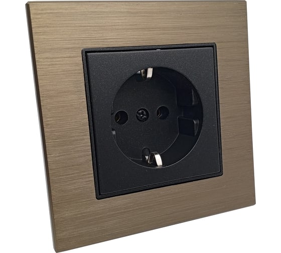Рамка 1-местная Ovivo PRIME ELEMENTS ALUMINIUM, бронза/черный 403-510017-096