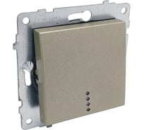 Механизм выключателя Ovivo 2-клавишный с подсветкой, антрацит 600-000213-201