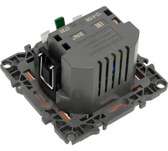 Розетка ЭРА 12410914 2PE 16A 250В, шторки, с 2xUSB 5В 3А,12, медь  10/100/2000 Б0047848