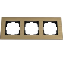 Рамка 3-местная Ovivo PRIME ELEMENTS ALUMINIUM, бронза/черный 403-510017-227