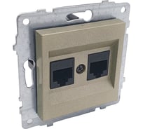 Механизм компьютерной розетки Ovivo 2-местн. (RJ45 CAT6), антрацит 600-000313-230