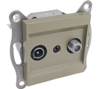 Механизм TV розетки Ovivo+Спутник (оконечная), антрацит 600-000313-240