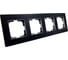 Рамка 4-местная Ovivo PRIME ELEMENTS ALUMINIUM, черный/серебро 403-500020-228 1