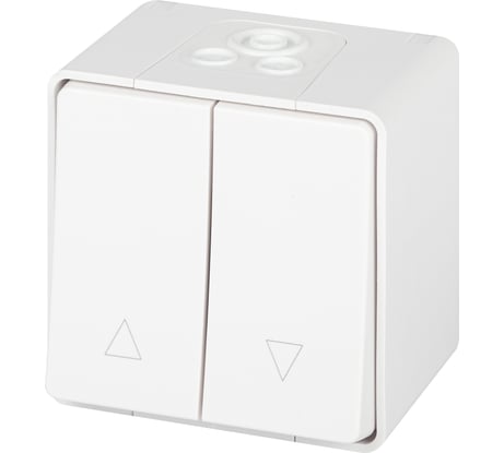 Переключатель ЭРА Эксперт 11-1508-01 для жалюзи кнопочный IP55, 10АХ250В, ОУ, белый Б0063251