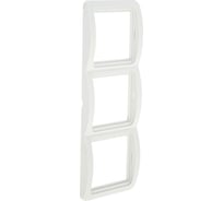 Рамка 3-местная вертикальная Лондон белая EKF EEM-V-303-10