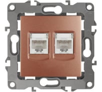Двойная информационная розетка ЭРА 12310814 2XRJ45, IP20, 12, медь Б0019356