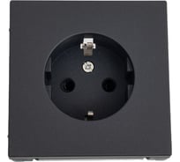 Розетка Systeme Electric ArtGallery Базальт с заземлением со шторками, 16А, механизм GAL001445