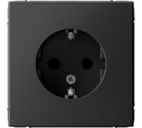 Розетка с заземлением со шторками ArtGallery Systeme Electric 16А, механизм, Базальт GAL001445
