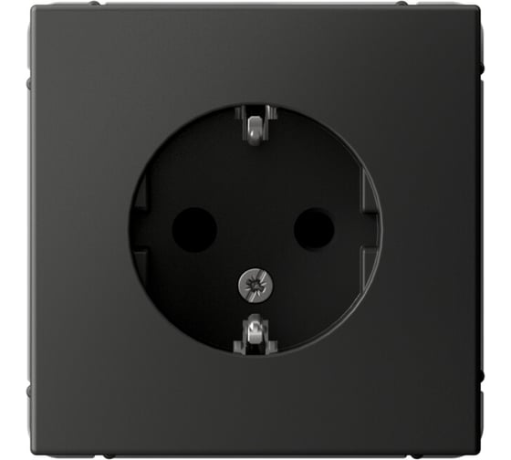 Розетка с заземлением со шторками ArtGallery Systeme Electric 16А, механизм, Базальт GAL001445