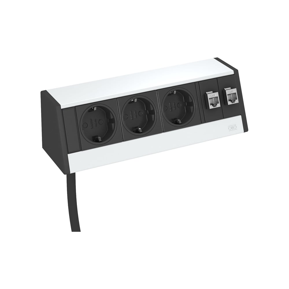 Настольный бокс OBO Bettermann DB укомплектованный (3 розетки Schuko 2К ...
