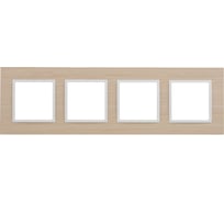 Рамка на 4 поста ЭРА Elegance 14530401 дерево, беленый дуб/белый, 5/25/1050 Б0049151