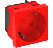 Розетка OBO Bettermann 2К+3 под углом 33 шторки 16А 250В (45x45 мм - 1 модуль Modul45) красная 6120078