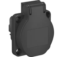 Розетка силовая 0 OBO Bettermann с крышкой, IP44, 16А, 250В (для блока питания VH 50x61 мм) черная 6109873