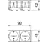 Розетка силовая 0 двойная OBO Bettermann 2x2К+З, 2 модуля Modul45, 45x90 мм, со шторками, 16А 250В красная 6120028 2