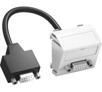 Розетка мультимедийная OBO Bettermann D-Sub9, 1 модуль Modul45, 45x45 мм (наклонная), белая 6104694