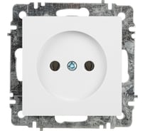 Розетка Intro Accent 620101 2Р 16А/250В, IP20, СУ, AL/CU, белый Б0063653