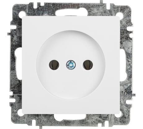 Розетка Intro Accent 620101 2Р 16А/250В, IP20, СУ, AL/CU, белый Б0063653