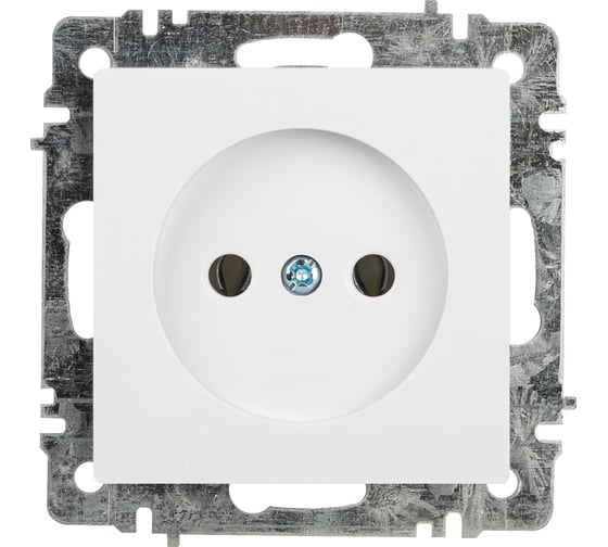 Розетка Intro Accent 620101 2Р 16А/250В, IP20, СУ, AL/CU, белый Б0063653