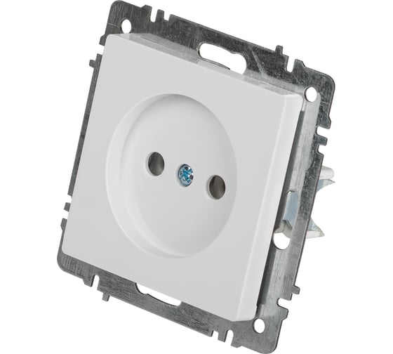 Розетка Intro Accent 620101 2Р 16А/250В, IP20, СУ, AL/CU, белый Б0063653