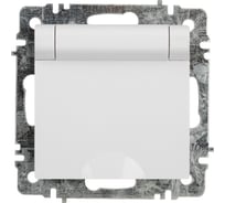 Розетка Intro Accent 620301 2PE Schuko с крышкой, 16А250В, IP20, СУ, AL/CU, белый Б0063709