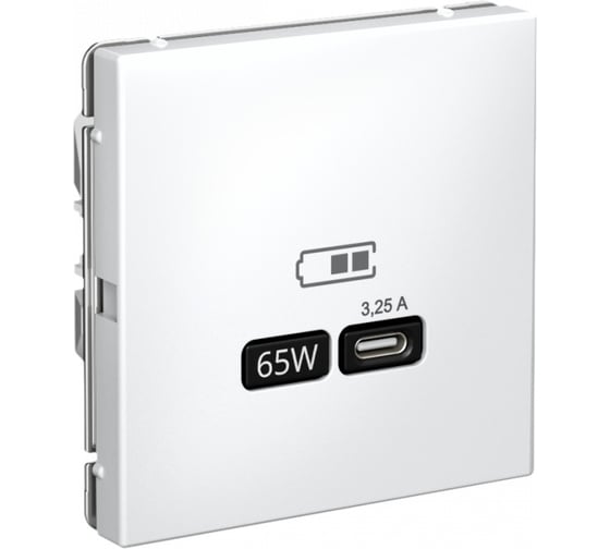 USB Розетка тип-С Systeme Electric ArtGallery Лотос 65Вт высокоскоростная зарядка QC, PD, механизм GAL001327