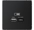 Розетка Systeme Electric USB A + тип-C ArtGallery 45 Вт высокоскор заряд QC PD механизм Карбон GAL001029 2