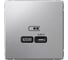 USB Розетка тип-С Systeme Electric ArtGallery Алюминий 65Вт высокоскоростная зарядка QC, PD, механизм GAL000327 1