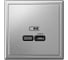 USB Розетка тип-С Systeme Electric ArtGallery Алюминий 65Вт высокоскоростная зарядка QC, PD, механизм GAL000327 3