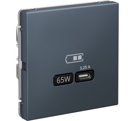 USB Розетка тип-С Systeme Electric ArtGallery Грифель 65Вт высокоскоростная зарядка QC, PD, механизм GAL000727