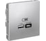 USB Розетка A + тип-C Systeme Electric ArtGallery Алюминий 45Вт высокоскоростная зарядка QC, PD, механизм GAL000329 1