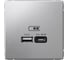 USB Розетка A + тип-C Systeme Electric ArtGallery Алюминий 45Вт высокоскоростная зарядка QC, PD, механизм GAL000329 2