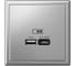 USB Розетка A + тип-C Systeme Electric ArtGallery Алюминий 45Вт высокоскоростная зарядка QC, PD, механизм GAL000329 4