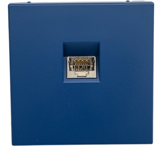 Розетка компьютернаяSysteme Electric ArtGallery Аквамарин RJ45, кат. 6A, механизм GAL001186