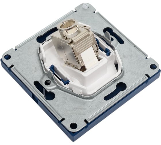Розетка компьютернаяSysteme Electric ArtGallery Аквамарин RJ45, кат. 6A, механизм GAL001186