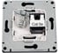 Розетка Systeme Electric ArtGallery Базальт двойная ТВ + компьютерная RJ45, кат. 5Е GAL001489 1